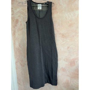 Jason Scott French Terry Cotton blend Fabric Sleeveless Dress slate Grey size XS